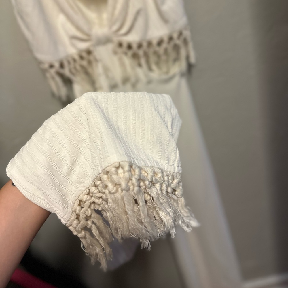 Fore White Tassel Jumpsuit - large - Picture 8 of 14